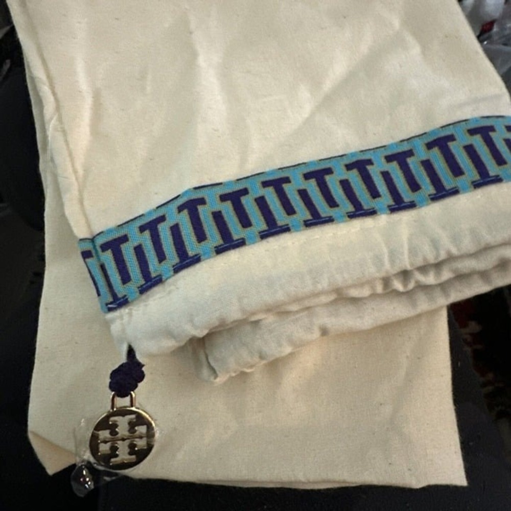Tory Burch Drawstring (1)DUST BAG for Shoes/Handbags w Logo Charm(New)